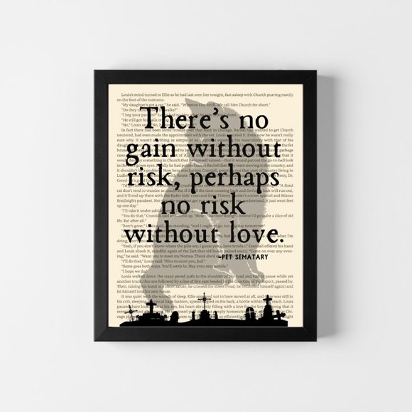 Stephen King Inspired Book Page Art Print-Pet Sematary - Picture 3 of 4